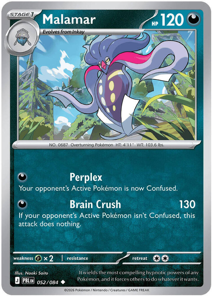Malamar - 052/084 - ME05: Pitch Black (PBL) - Normal - Pokemon TCG Card