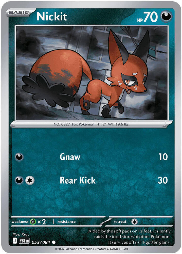 Nickit - 053/084 - ME05: Pitch Black (PBL) - Normal - Pokemon TCG Card