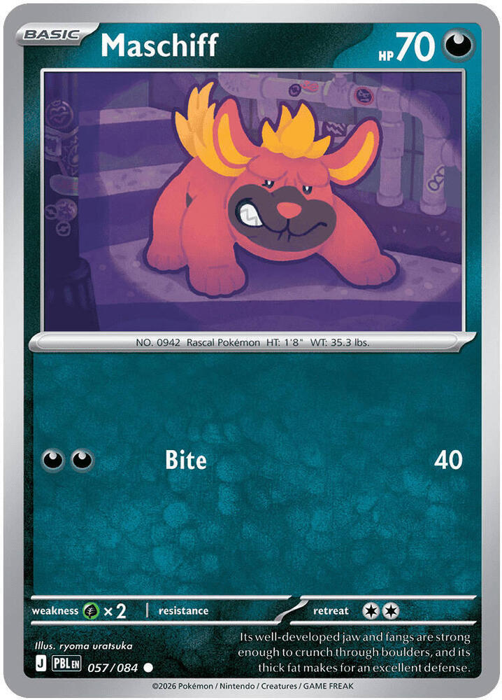 Maschiff - 057/084 - ME05: Pitch Black (PBL) - Normal - Pokemon TCG Card