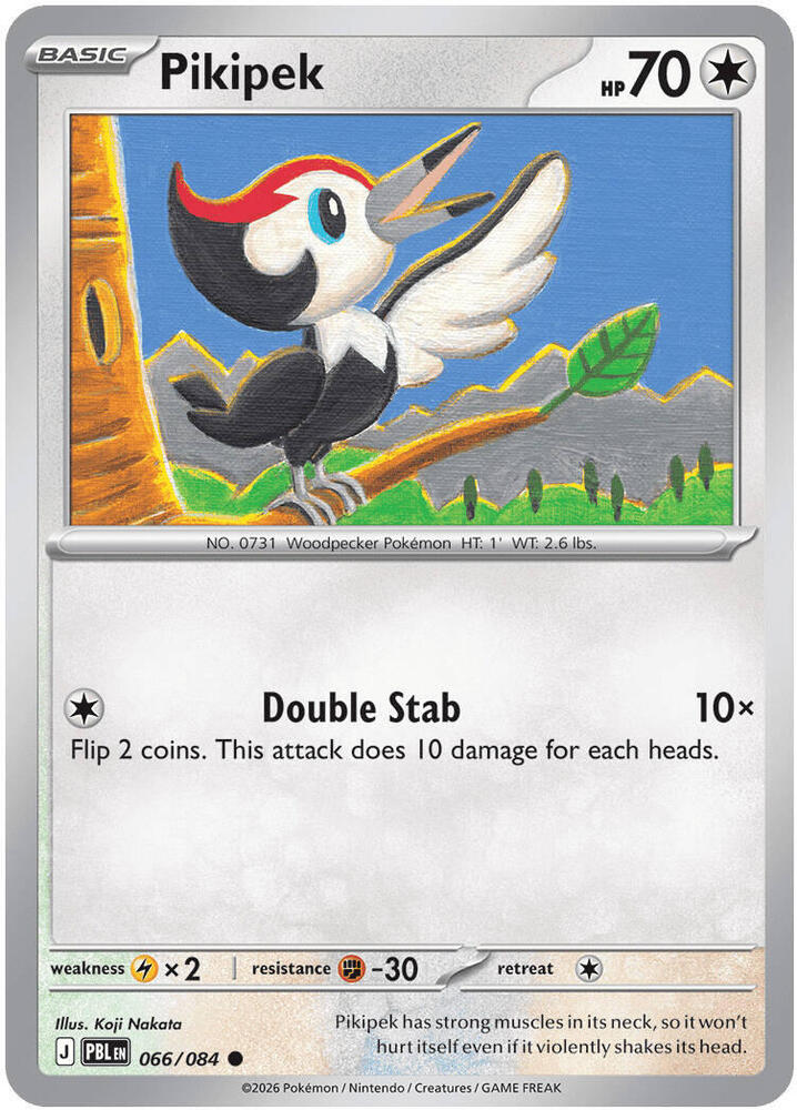 Pikipek - 066/084 - ME05: Pitch Black (PBL) - Normal - Pokemon TCG Card