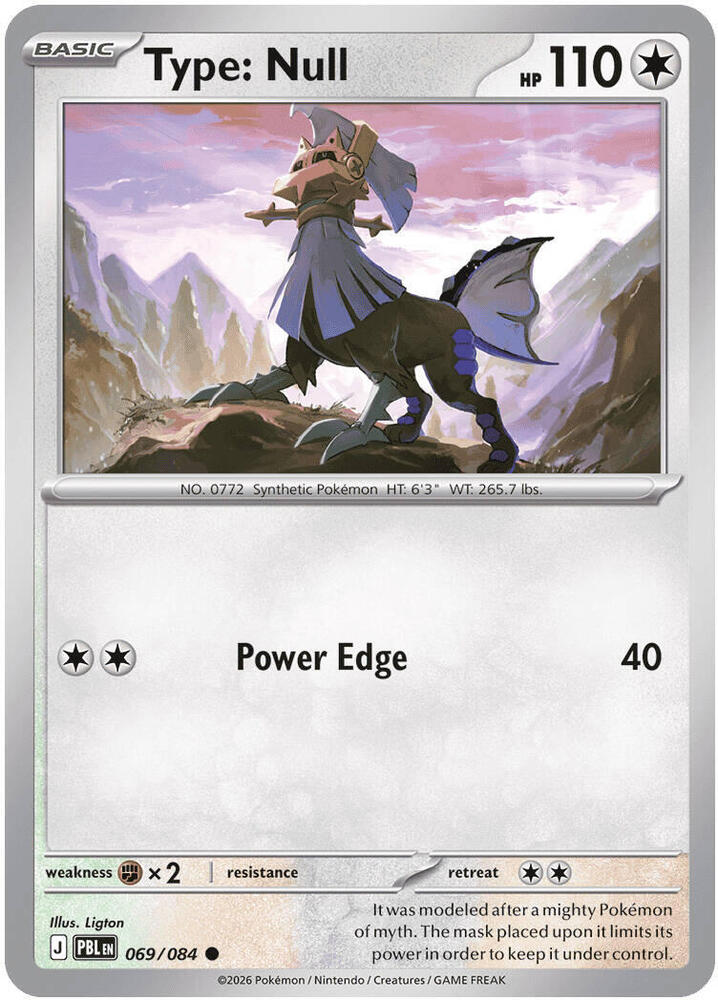 Type: Null - 069/084 - ME05: Pitch Black (PBL) - Reverse Holofoil - Pokemon TCG Card