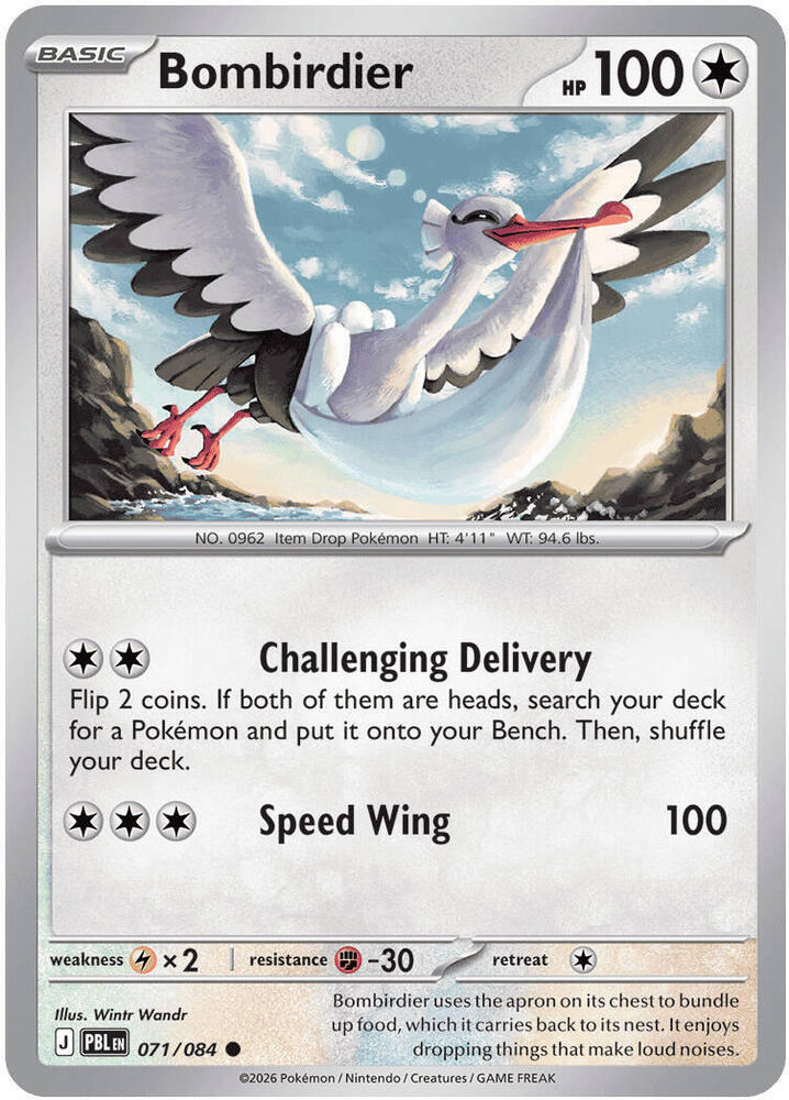 Bombirdier - 071/084 - ME05: Pitch Black (PBL) - Reverse Holofoil - Pokemon TCG Card