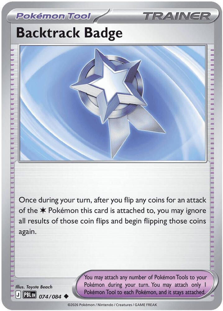 Backtrack Badge - 074/084 - ME05: Pitch Black (PBL) - Normal - Pokemon TCG Card