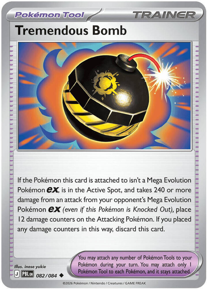 Tremendous Bomb - 082/084 - ME05: Pitch Black (PBL) - Uncommon - Normal - Pokemon TCG Card