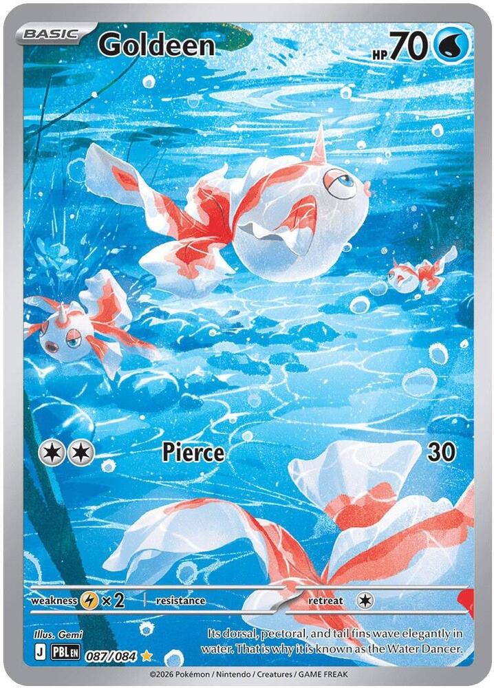 Goldeen - 087/084 - ME05: Pitch Black (PBL) - Illustration Rare - Holofoil - Pokemon TCG Card