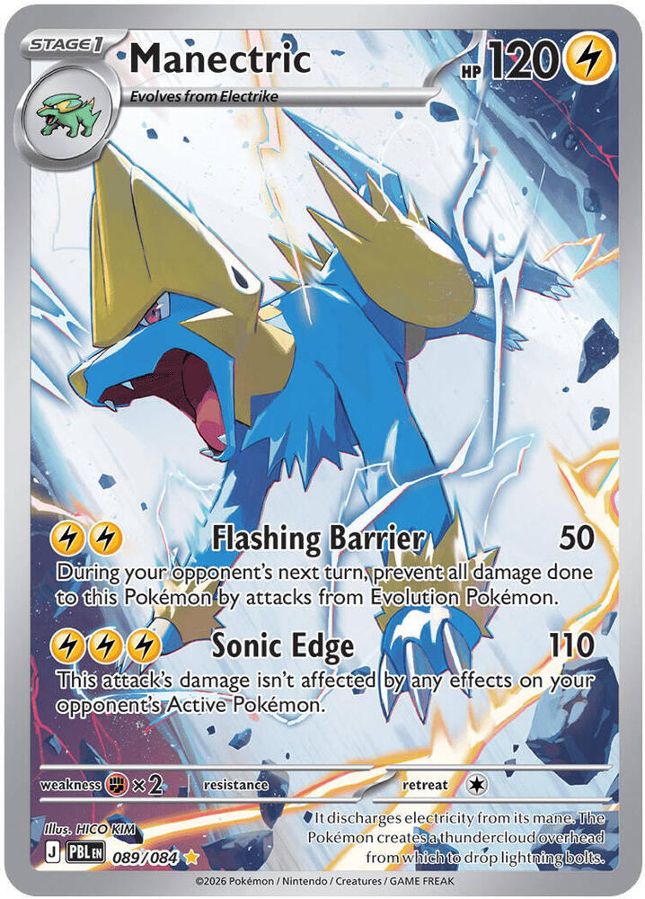 Manectric - 089/084 - ME05: Pitch Black (PBL) - Illustration Rare - Holofoil - Pokemon TCG Card