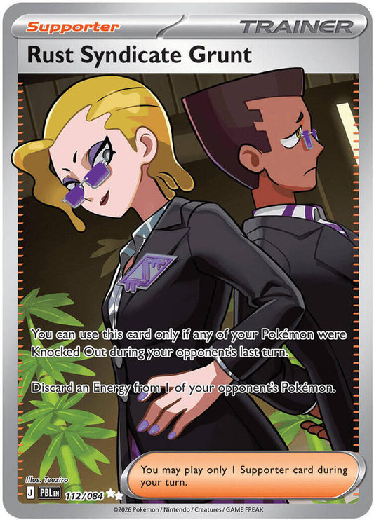 Rust Syndicate Grunt - 112/084 - ME05: Pitch Black (PBL) - Ultra Rare - Holofoil - Pokemon TCG Card
