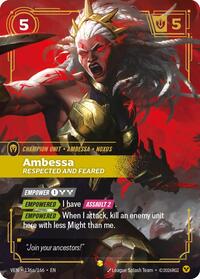 Ambessa - Respected and Feared (Alternate Art) - 136a/166 - Vendetta (VEN) - Foil