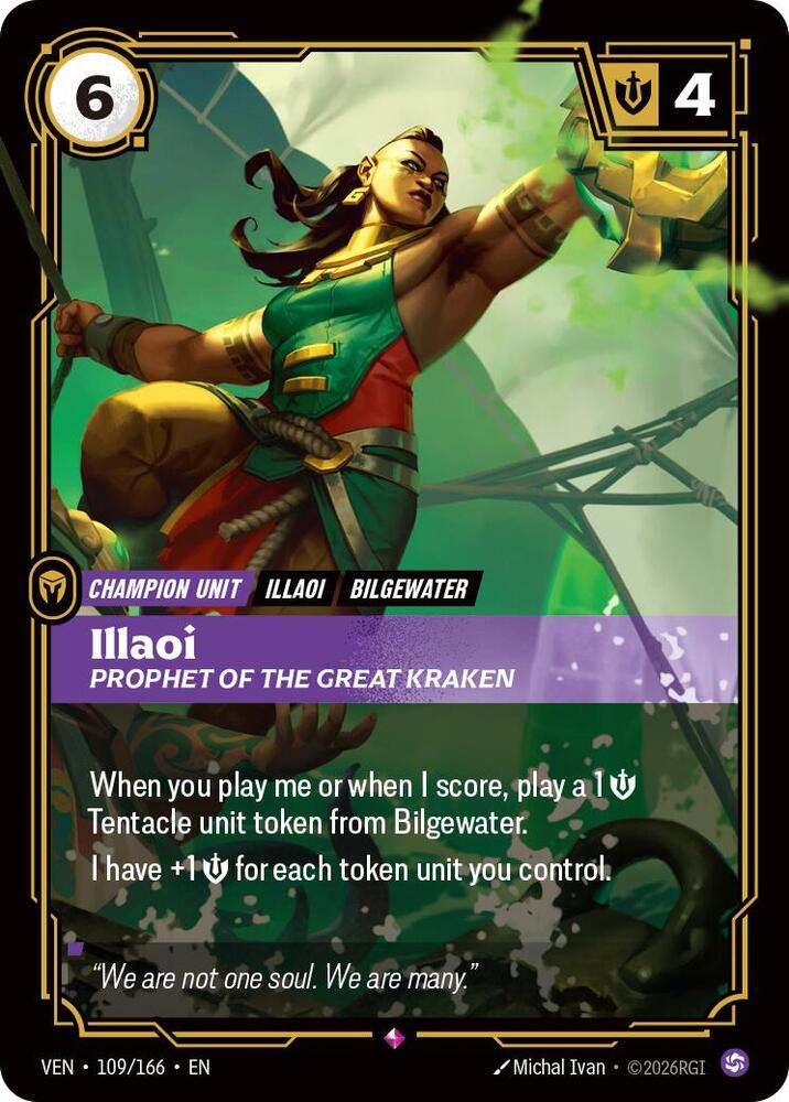 Illaoi - Prophet of the Great Kraken - 109/166 - Vendetta (VEN) - Foil