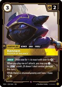 Kennen - Keeper of Balance - 135/166 - Vendetta (VEN) - Foil