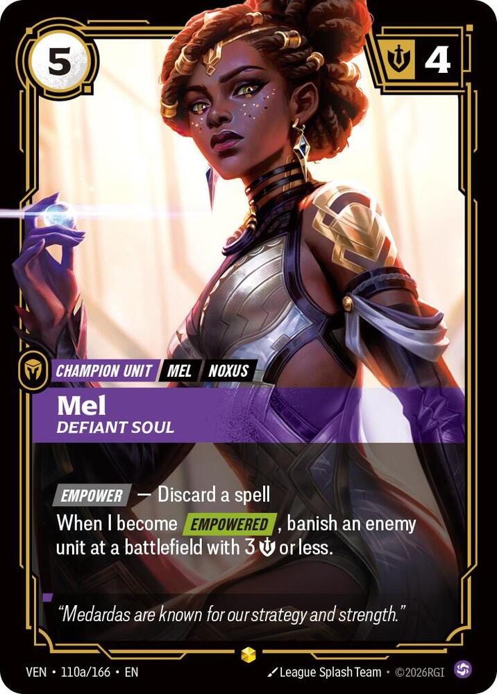 Mel - Defiant Soul (Alternate Art) - 110a/166 - Vendetta (VEN) - Foil