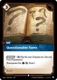 Questionable Tome - 054/166 - Vendetta (VEN) - Normal