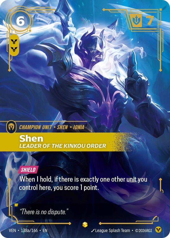 Shen - Leader of the Kinkou Order (Alternate Art) - 138a/166 - Vendetta (VEN) - Foil
