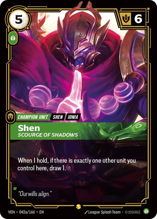 Shen - Scourge of Shadows (Alternate Art) - 042a/166 - Vendetta (VEN) - Foil