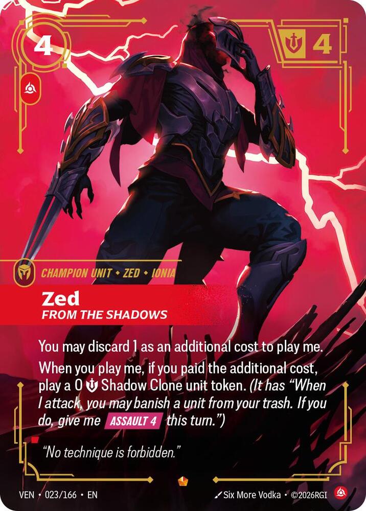 Zed - From the Shadows - 023/166 - Vendetta (VEN) - Foil