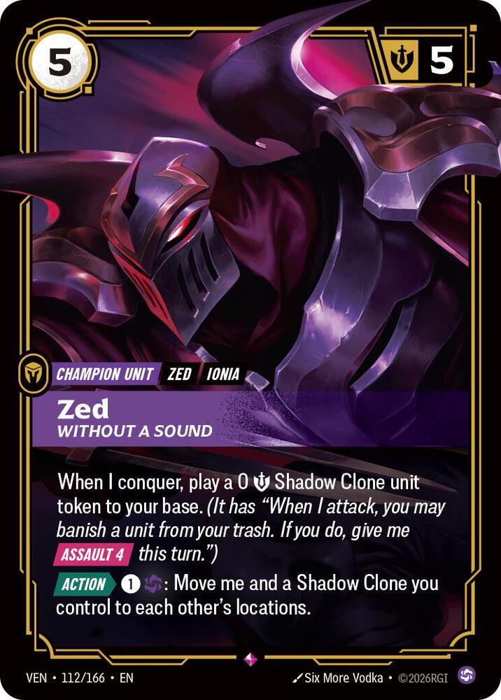 Zed - Without a Sound - 112/166 - Vendetta (VEN) - Foil