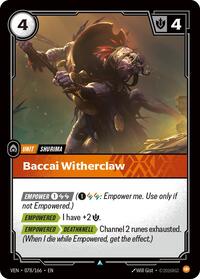 Baccai Witherclaw - 078/166 - Vendetta (VEN) - Normal