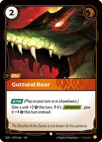 Guttural Roar - 072/166 - Vendetta (VEN) - Normal