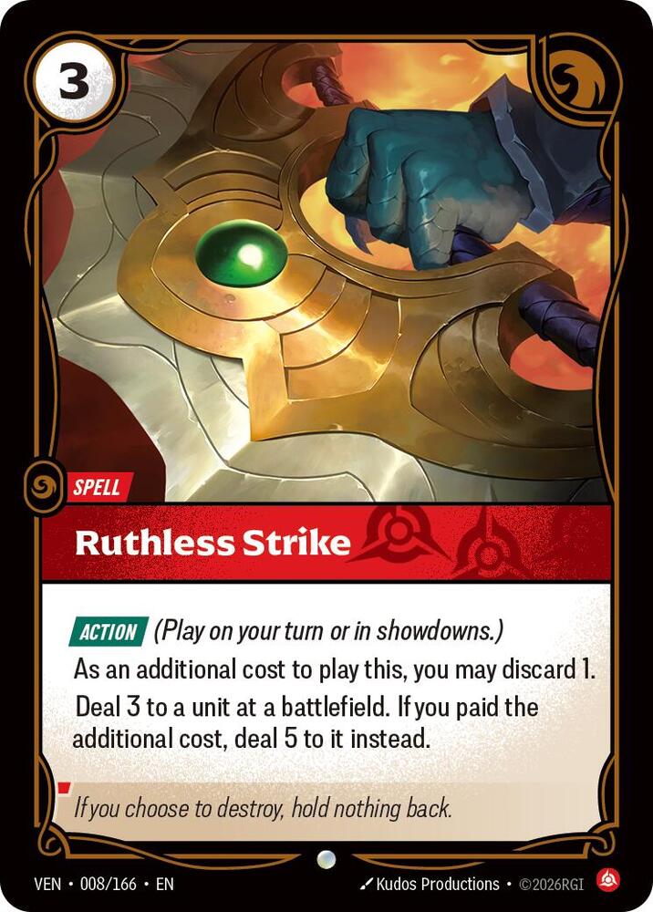 Ruthless Strike - 008/166 - Vendetta (VEN) - Foil