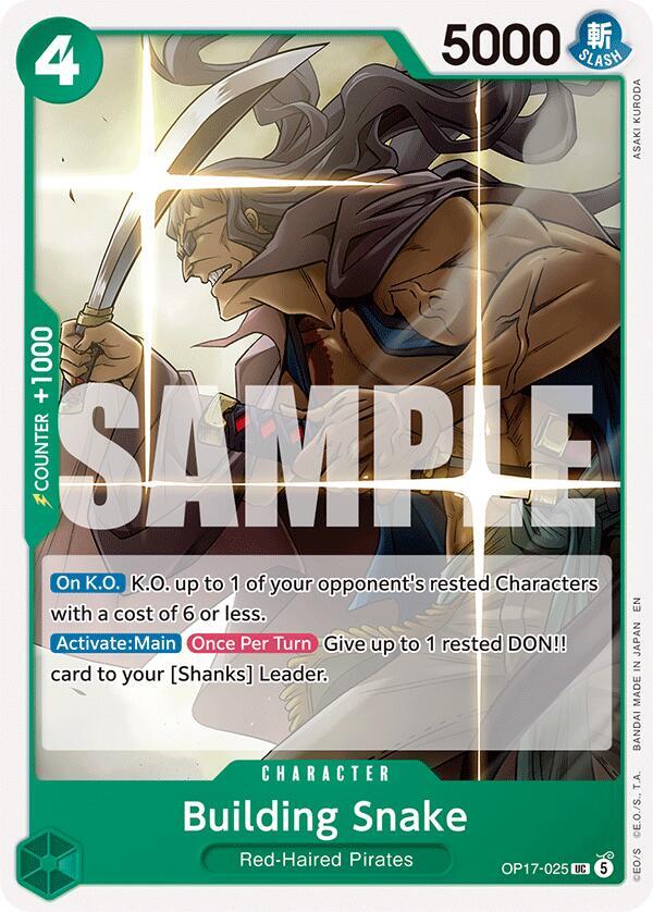 Building Snake - OP17-025 - The World's Strongest Warriors (OP17) - Normal - One Piece TCG Card