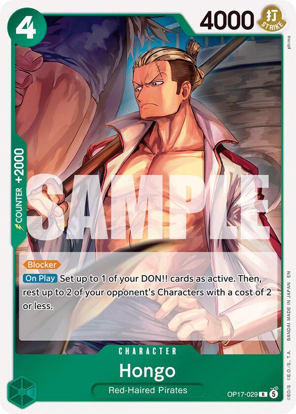 Hongo - OP17-029 - The World's Strongest Warriors (OP17) - Foil - One Piece TCG Card