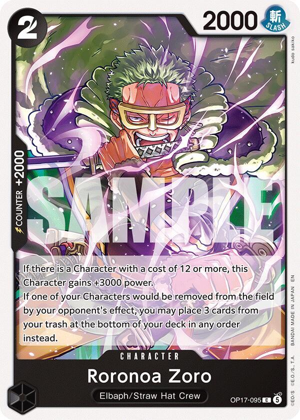 Roronoa Zoro (095) - OP17-095 - The World's Strongest Warriors (OP17) - Normal - One Piece TCG Card