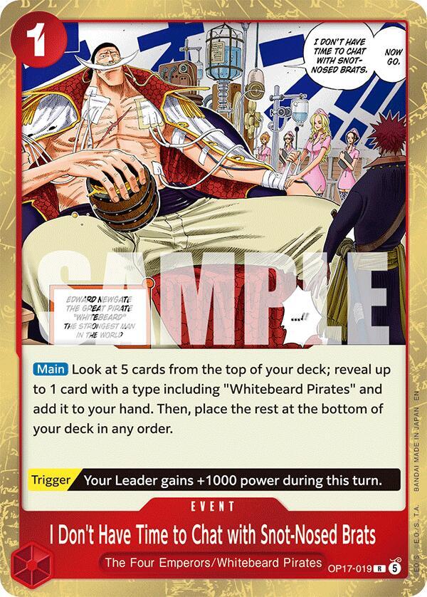 I Don't Have Time to Chat with Snot-Nosed Brats - OP17-019 - The World's Strongest Warriors (OP17) - Foil - One Piece TCG Card