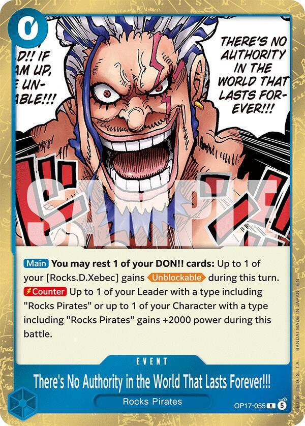 There's No Authority in the World That Lasts Forever!!! - OP17-055 - The World's Strongest Warriors (OP17) - Foil - One Piece TCG Card