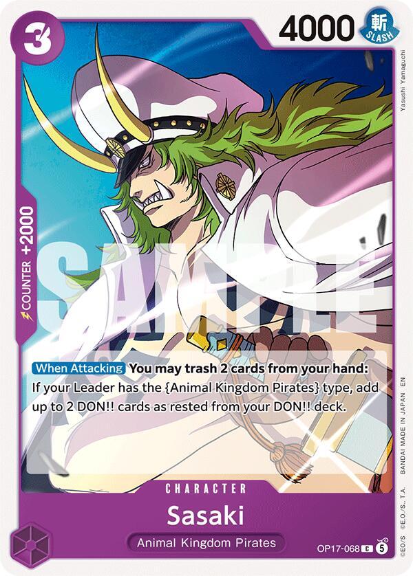 Sasaki - OP17-068 - The World's Strongest Warriors (OP17) - Normal - One Piece TCG Card