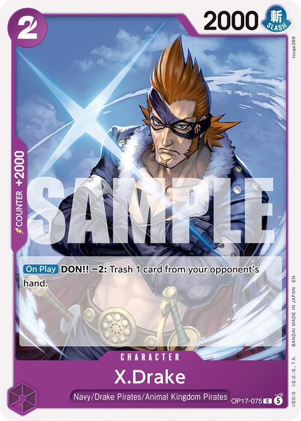 X.Drake - OP17-075 - The World's Strongest Warriors (OP17) - Normal - One Piece TCG Card