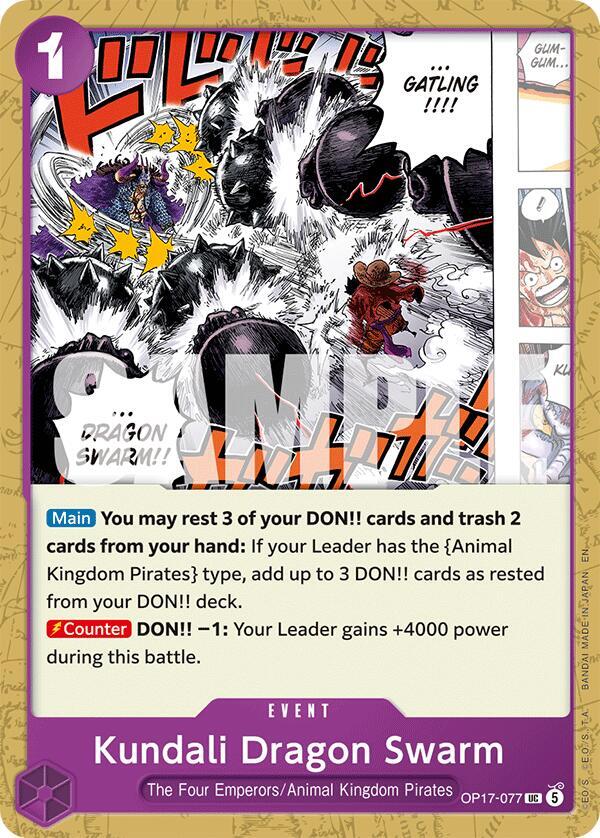 Kundali Dragon Swarm - OP17-077 - The World's Strongest Warriors (OP17) - Normal - One Piece TCG Card
