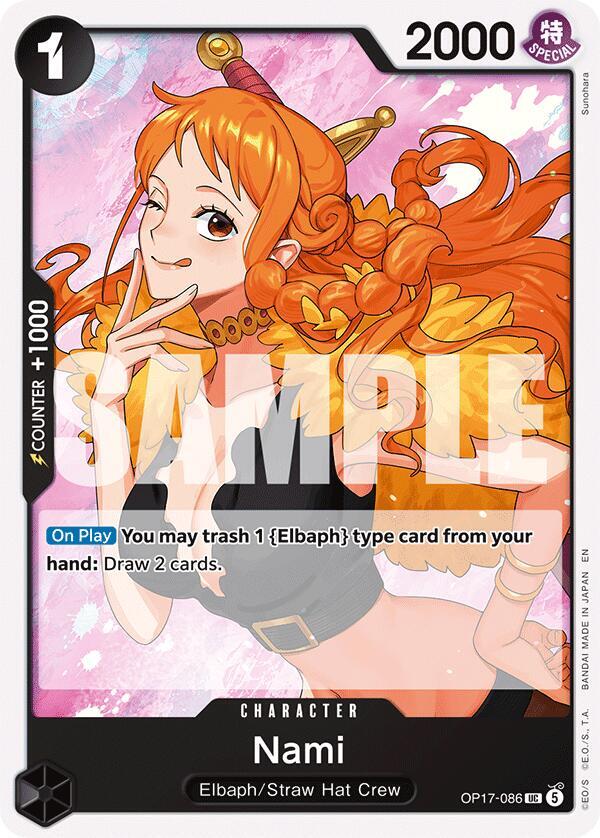 Nami (086) - OP17-086 - The World's Strongest Warriors (OP17) - Normal - One Piece TCG Card