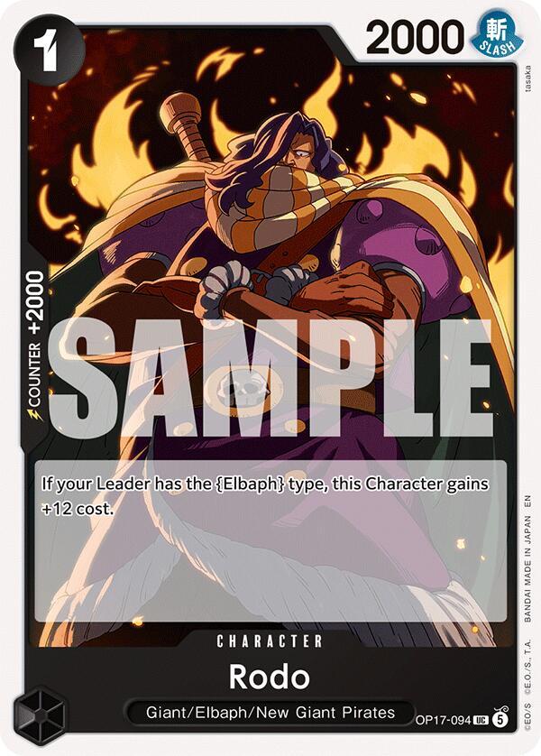 Rodo - OP17-094 - The World's Strongest Warriors (OP17) - Normal - One Piece TCG Card