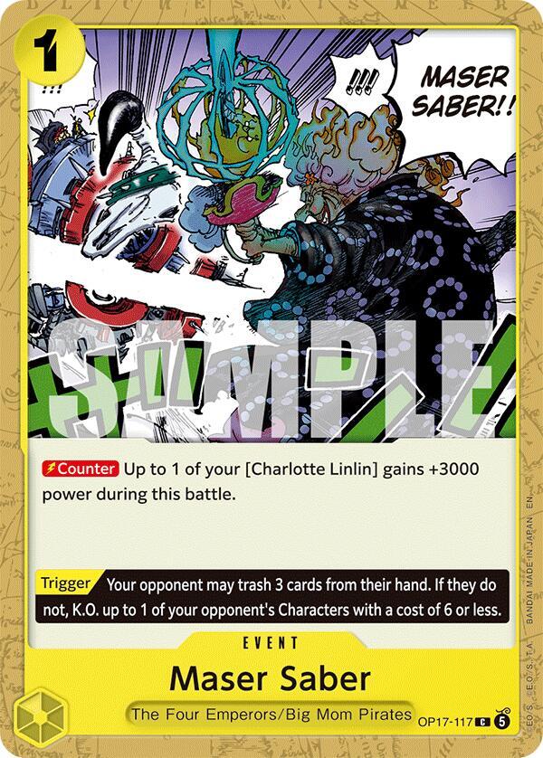 Maser Saber - OP17-117 - The World's Strongest Warriors (OP17) - Normal - One Piece TCG Card