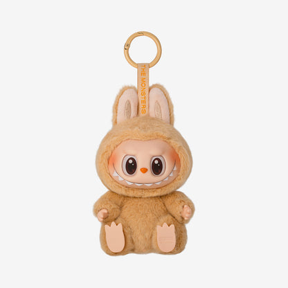 Labubu Have a Seat Baba Plush Keychain Beige