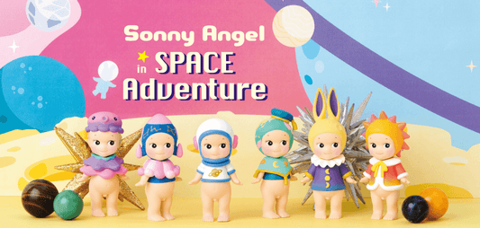 sonny angel in space adventure banner image astronaut moon sun rabbit