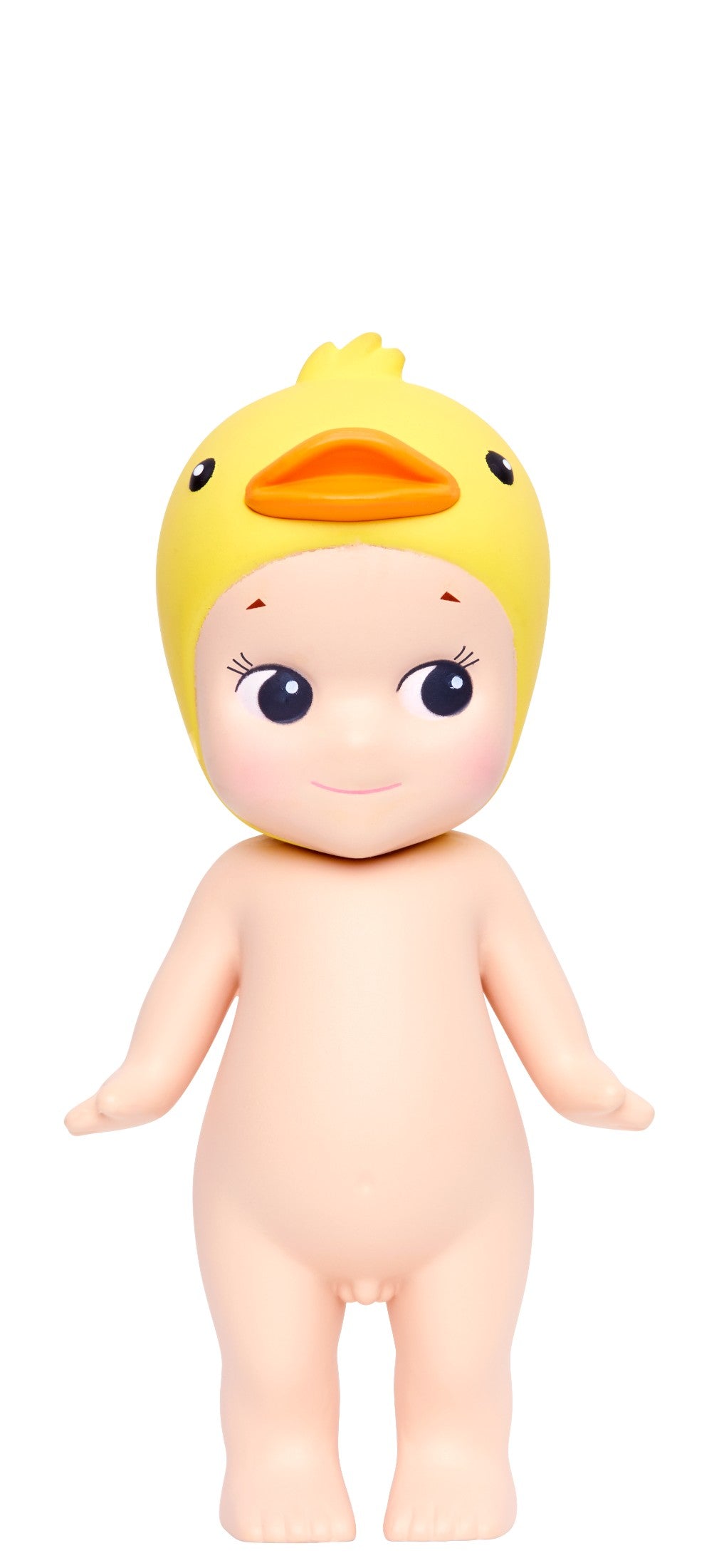 Sonny Angel Toy figure with a yellow duck head on a white background