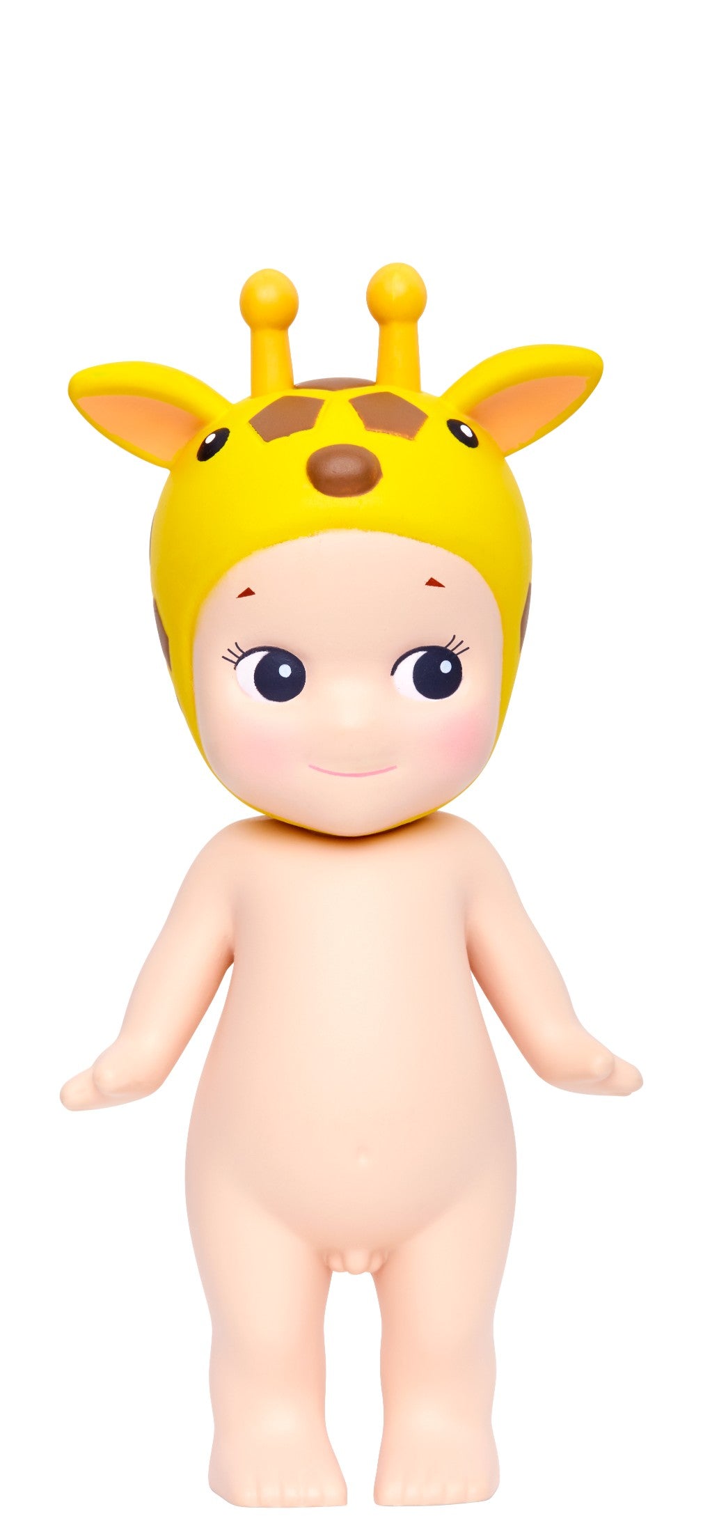 Sonny Angel Toy figure of a baby in a giraffe costume on a white background