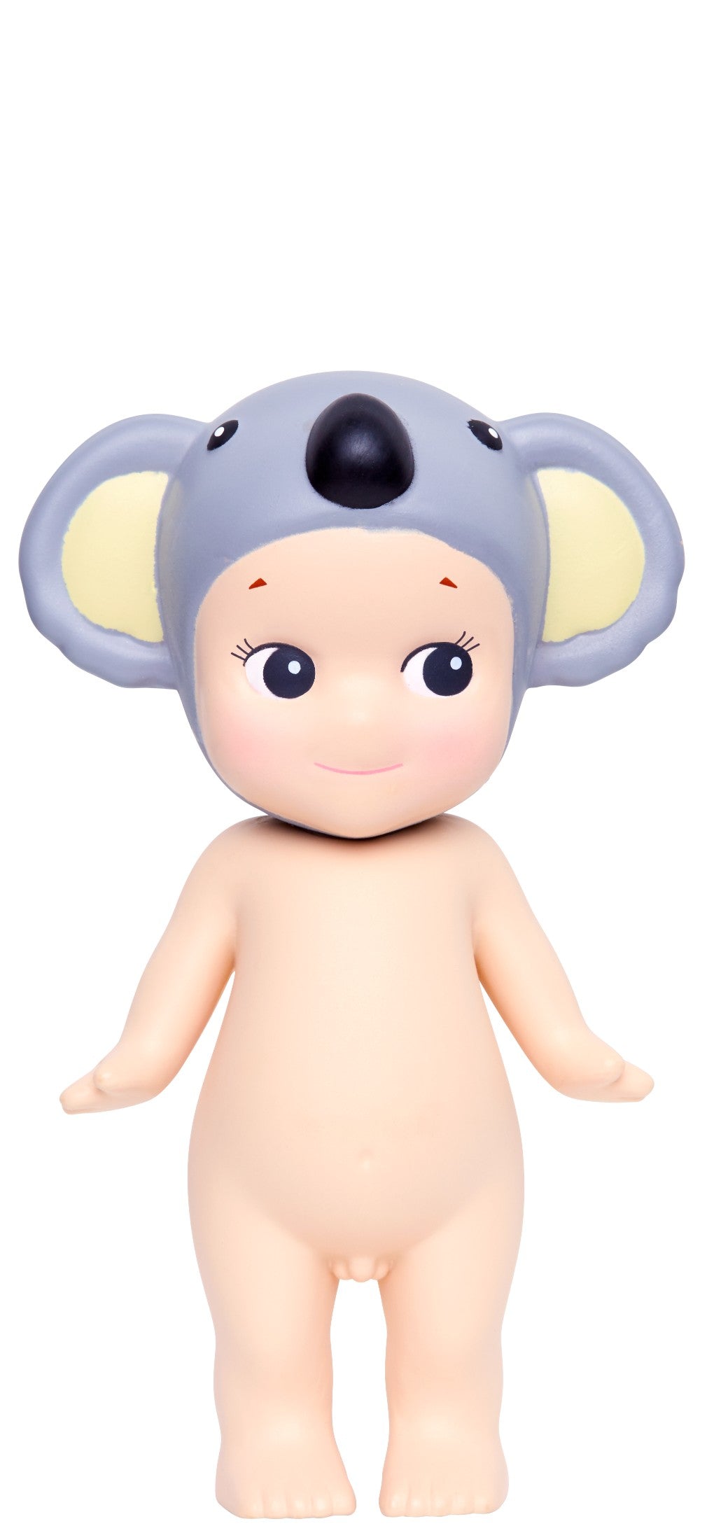 Toy figure with elephant head on a white background