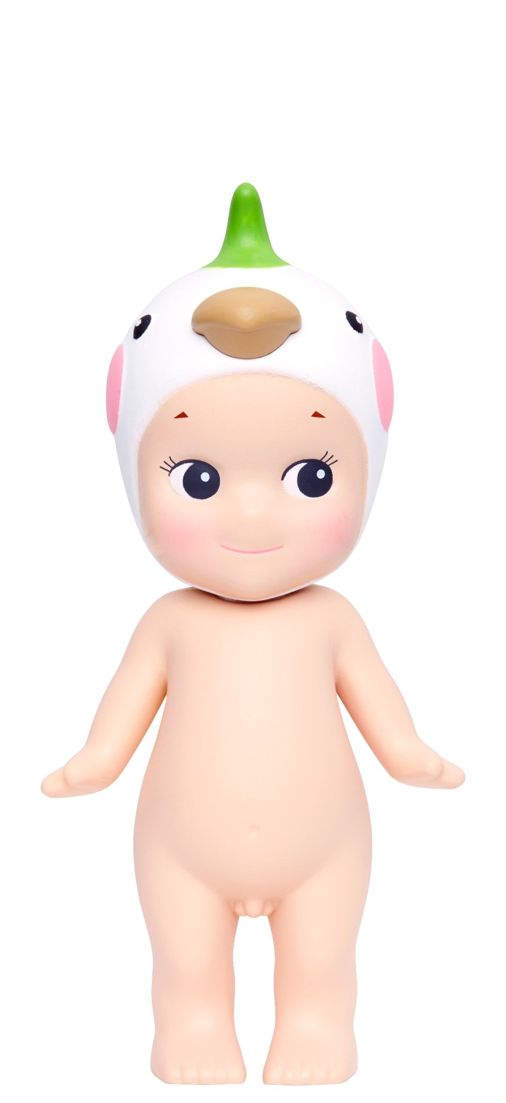 Toy figure with a unique parrot design on a white background