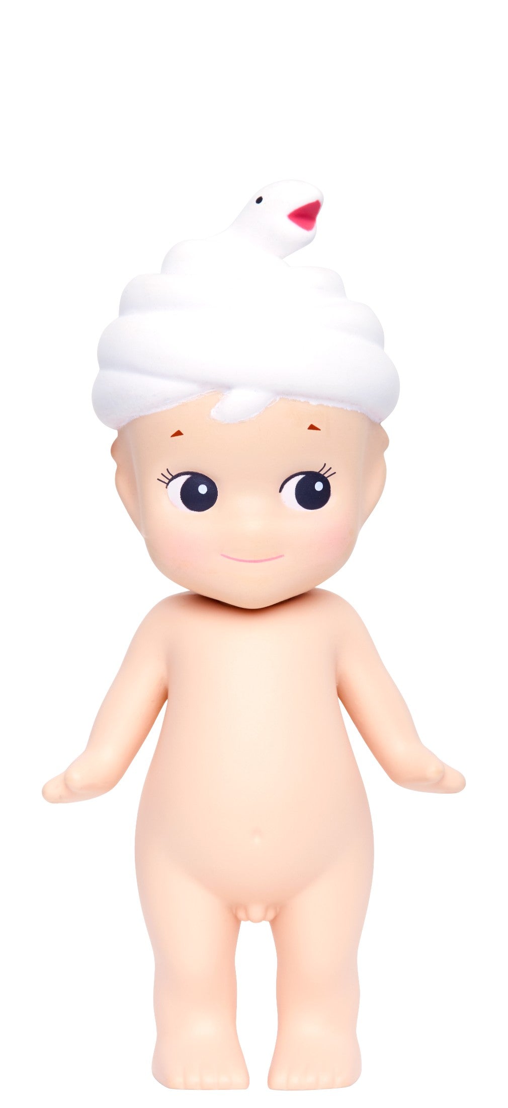 Sonny Angel Toy figure with a white snake headband and red nose on a white background