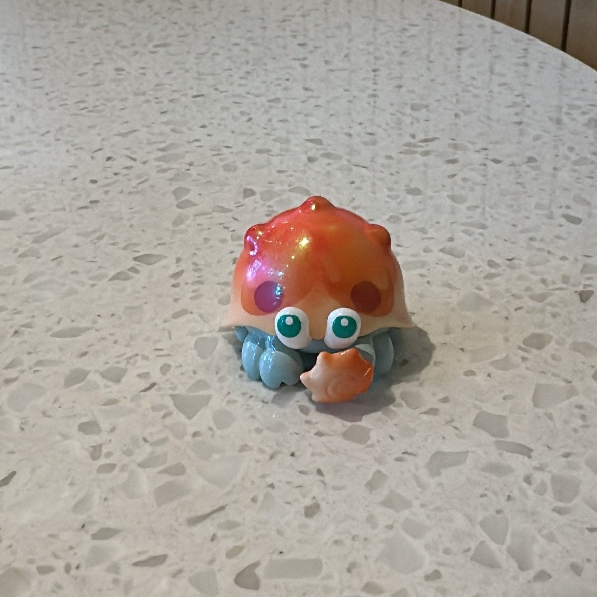 Front view of pearl orange armored crab from Genshin Impact's Fontemer Aberrant enemies