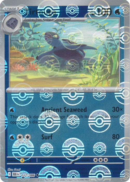 Tirtouga (Poke Ball Pattern) - 022/086 - SV: Black Bolt (BLK)