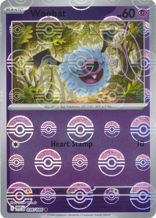 Woobat (Poke Ball Pattern) - 036/086 - SV: White Flare (WHT)