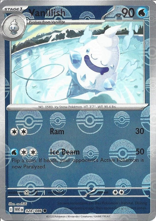 Vanillish (Poke Ball Pattern) - 028/086 - SV: White Flare (WHT)