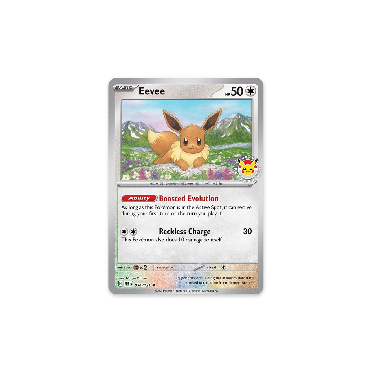 pokemon day stamped eevee promo card