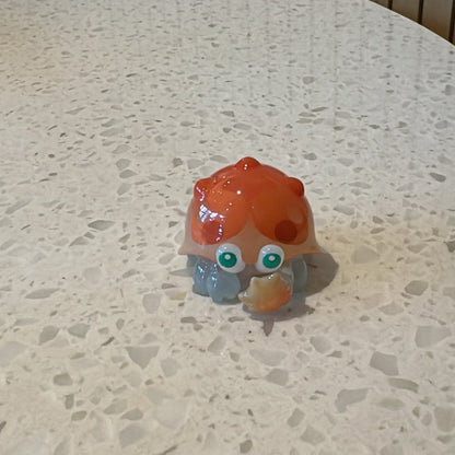 Front view of translucent orange armored crab from Genshin Impact's Fontemer Aberrant enemies